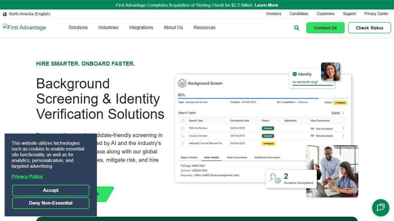 Global Background Checks & Screenings First Advantage
