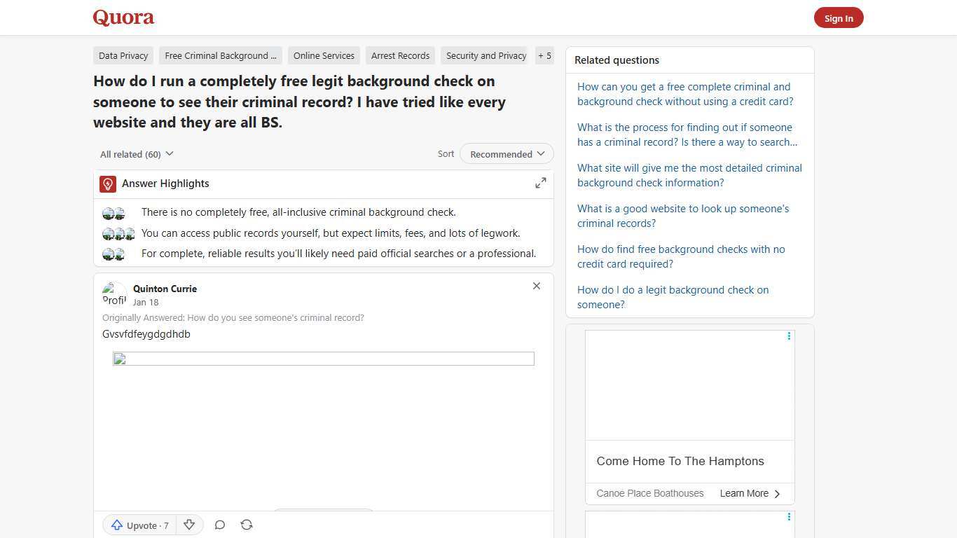 How to run a completely free legit background check on someone to see their criminal record - Quora